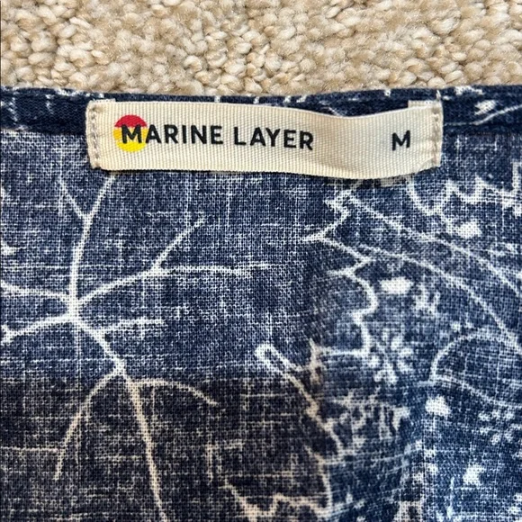 Marine Layer Emlyn Wrap Midi Dress Medium - Picture 11 of 14